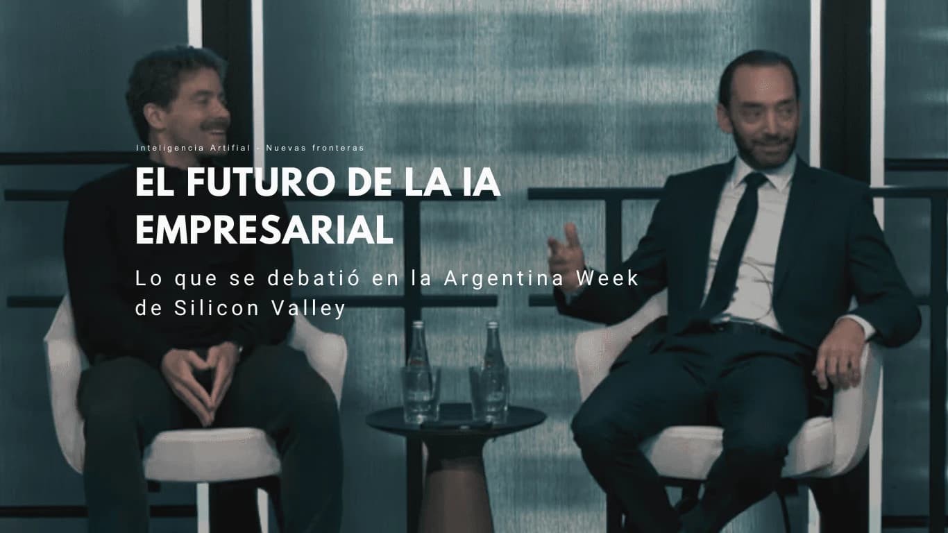 anel sobre inteligencia artificial en la Argentina Week de Silicon Valley con Guillermo Rauch, CEO de Vercel, debatiendo el futuro de la IA para empresas