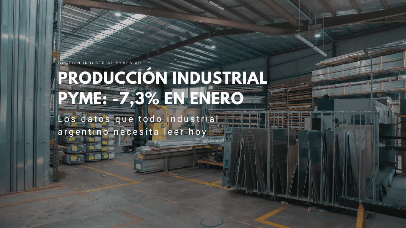Producción industrial PyME: -7,3% en enero. Los datos que todo industrial argentino necesita leer hoy
